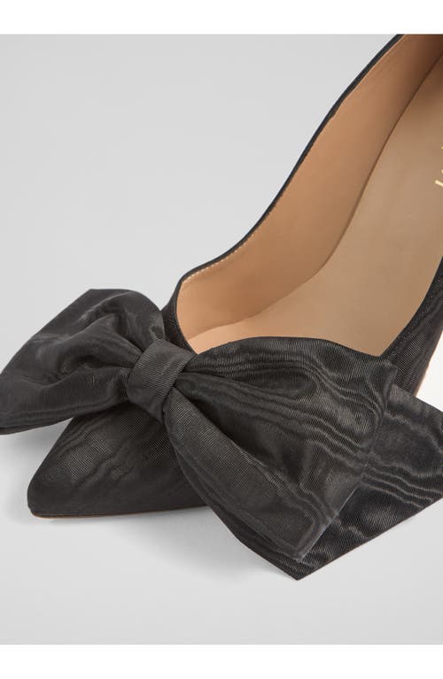 Lk Bennett Vivi Bow Pointed Toe Pump In Black