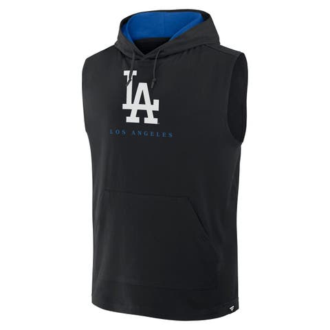 Men's Fanatics Black Los Angeles Dodgers Fire Speed Sleeveless Pullover Hoodie