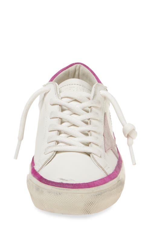 Golden Goose Super-star Low Top Sneaker In White/pink