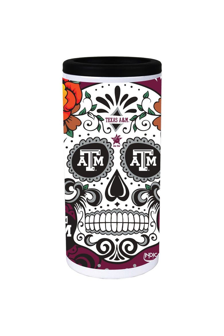 Texas A&M Aggies Dia Stainless Steel 12oz. Slim Can Cooler, Alternate, color, White