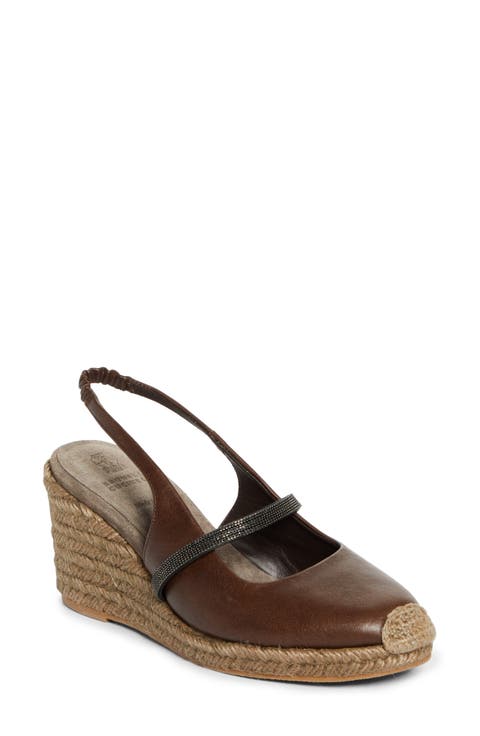 Monili Strap Espadrille Wedge Slingback Pump (Women)