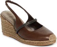 Brunello Cucinelli Monili Strap Espadrille Wedge Slingback Pump