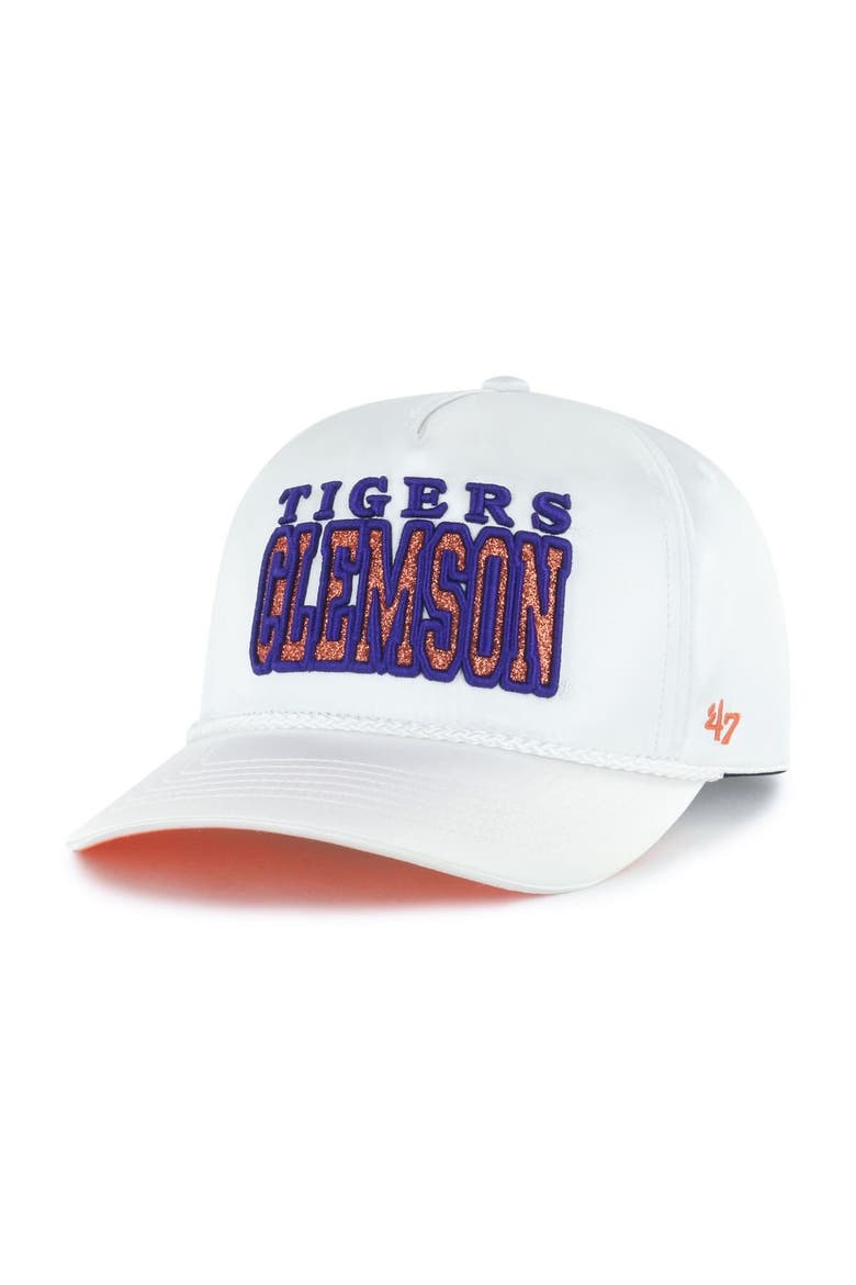 Women's '47 White Clemson Tigers Outspoken Hitch Adjustable Hat, Alternate, color, White