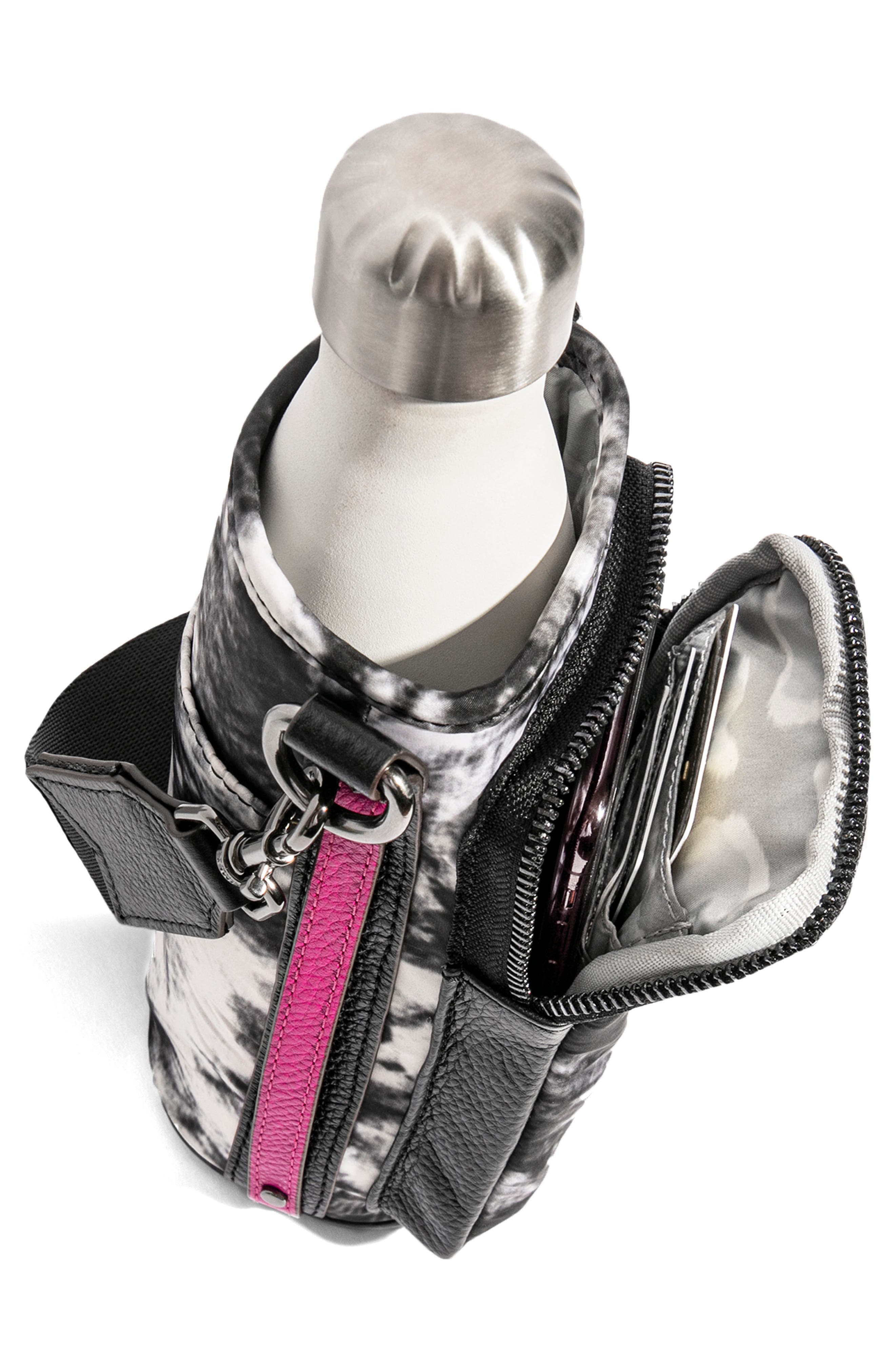 Kestenberg On Top of the World Water Bottle Bag, Alternate, color, VANILLA BLACK TIE DYE