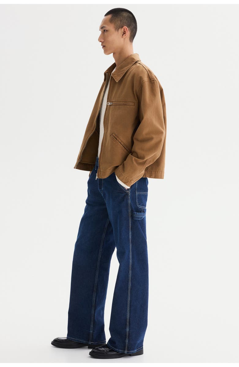 H&M Loose Carpenter Jeans, Alternate, color, Dark Denim Blue