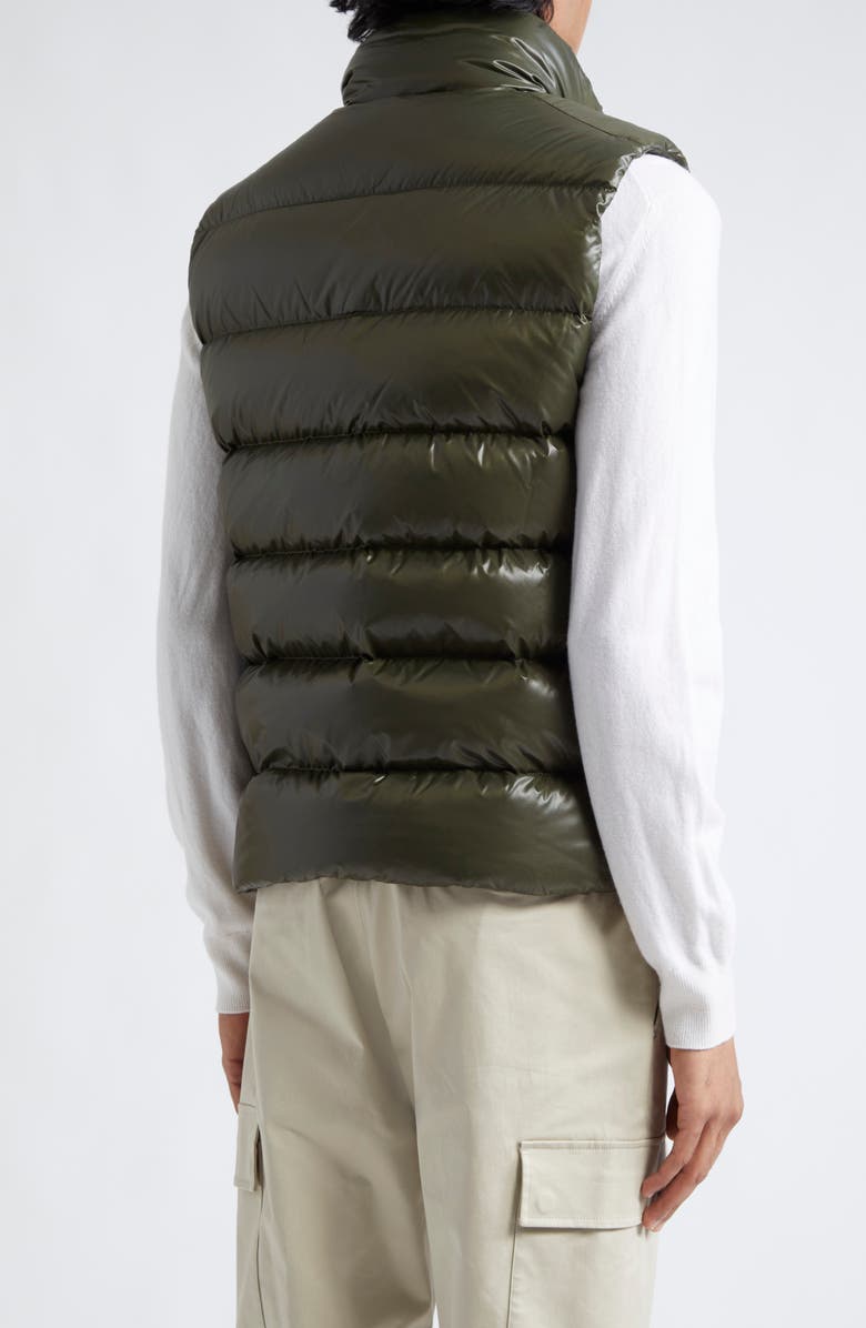 Moncler Tibb Down Puffer Vest, Alternate, color, Olive Green
