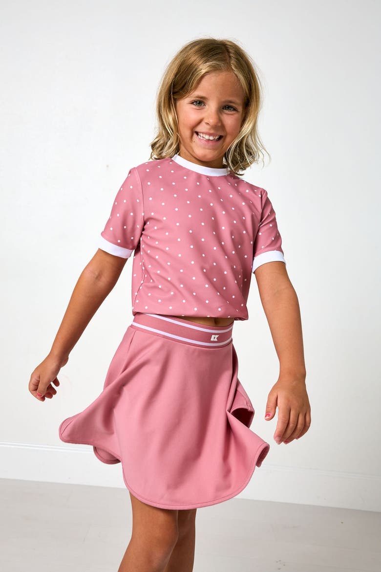Girls Dance Tee, Alternate, color, Dusty Pink Polka Dot