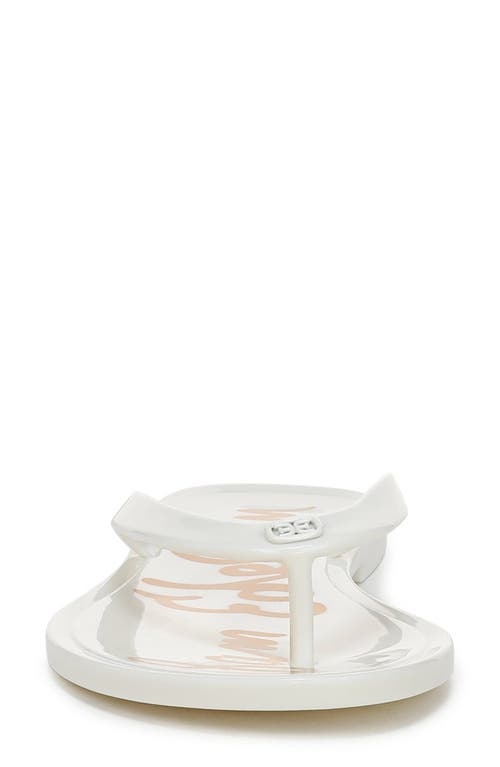 Sam Edelman Dean Jelly Flip Flop White Jelly In Bright White