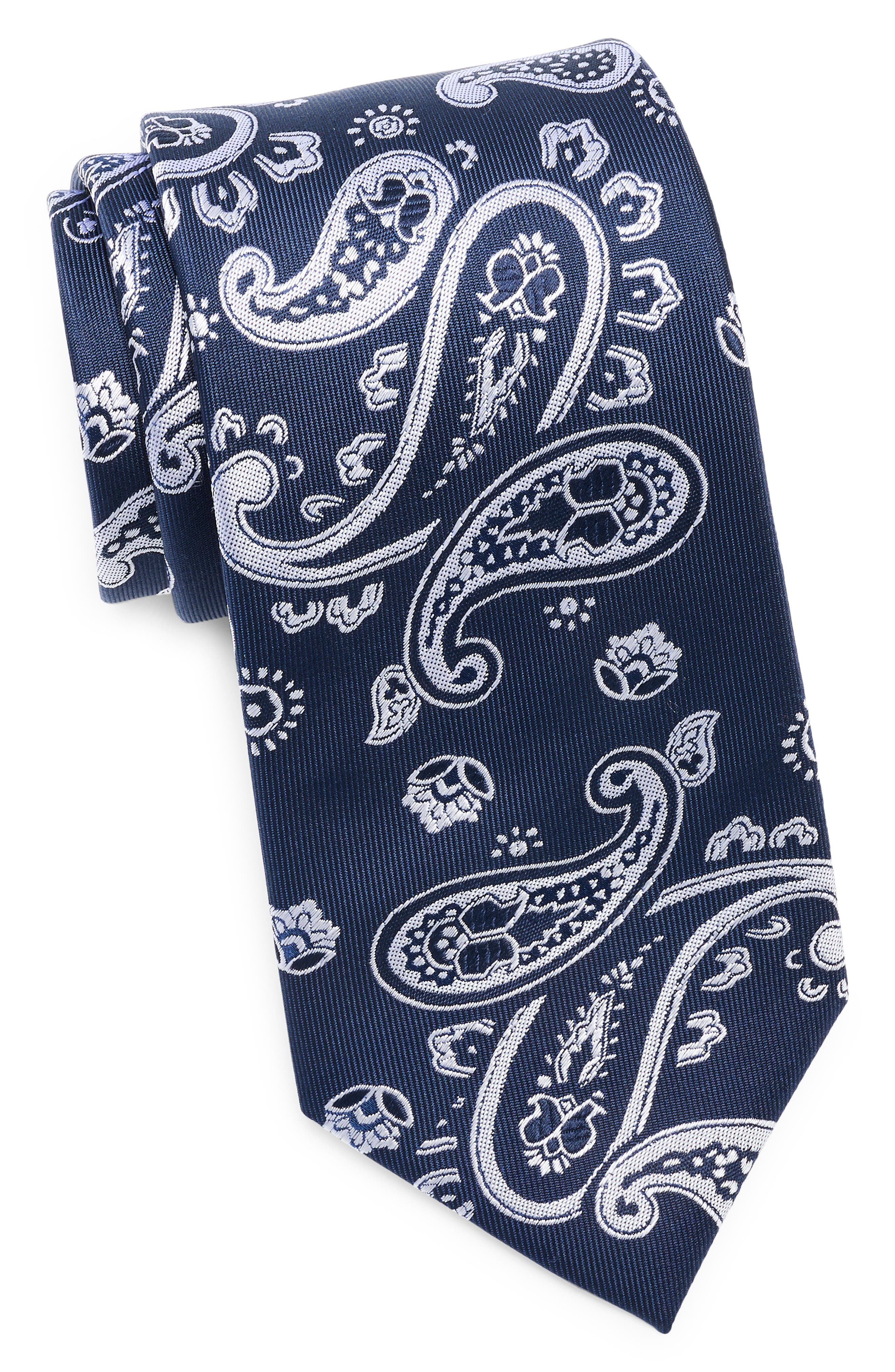 Duchamp Paisley Jacquard Silk Tie