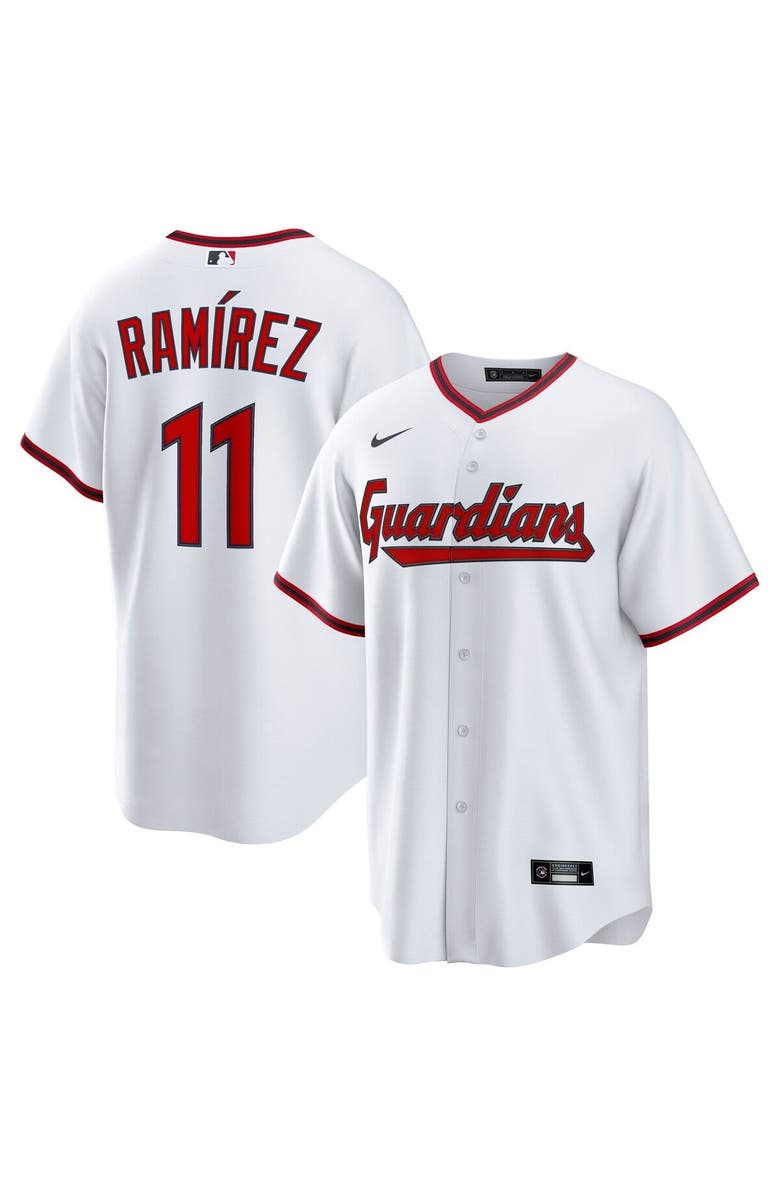 Nike Men's Nike José Ramírez White Cleveland Guardians Replica 2.0 Home Jersey, Alternate, color, White