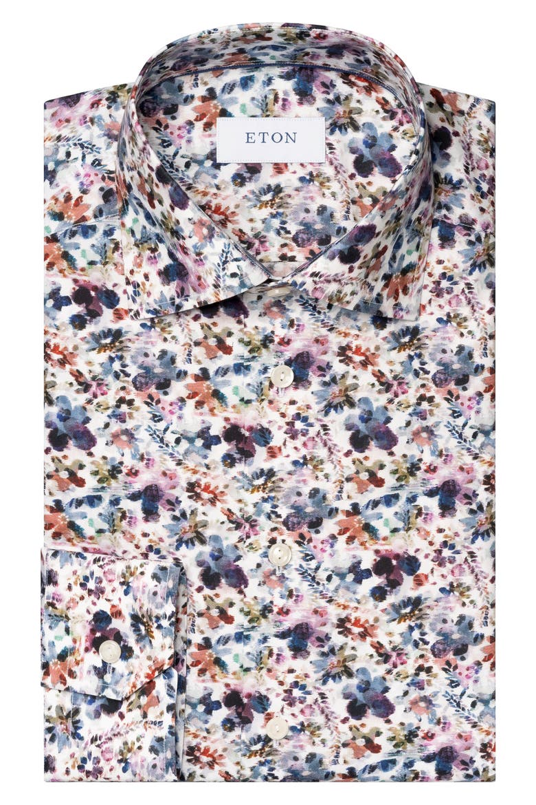Contemporary Fit Floral Dress Shirt, Alternate, color, MULTI