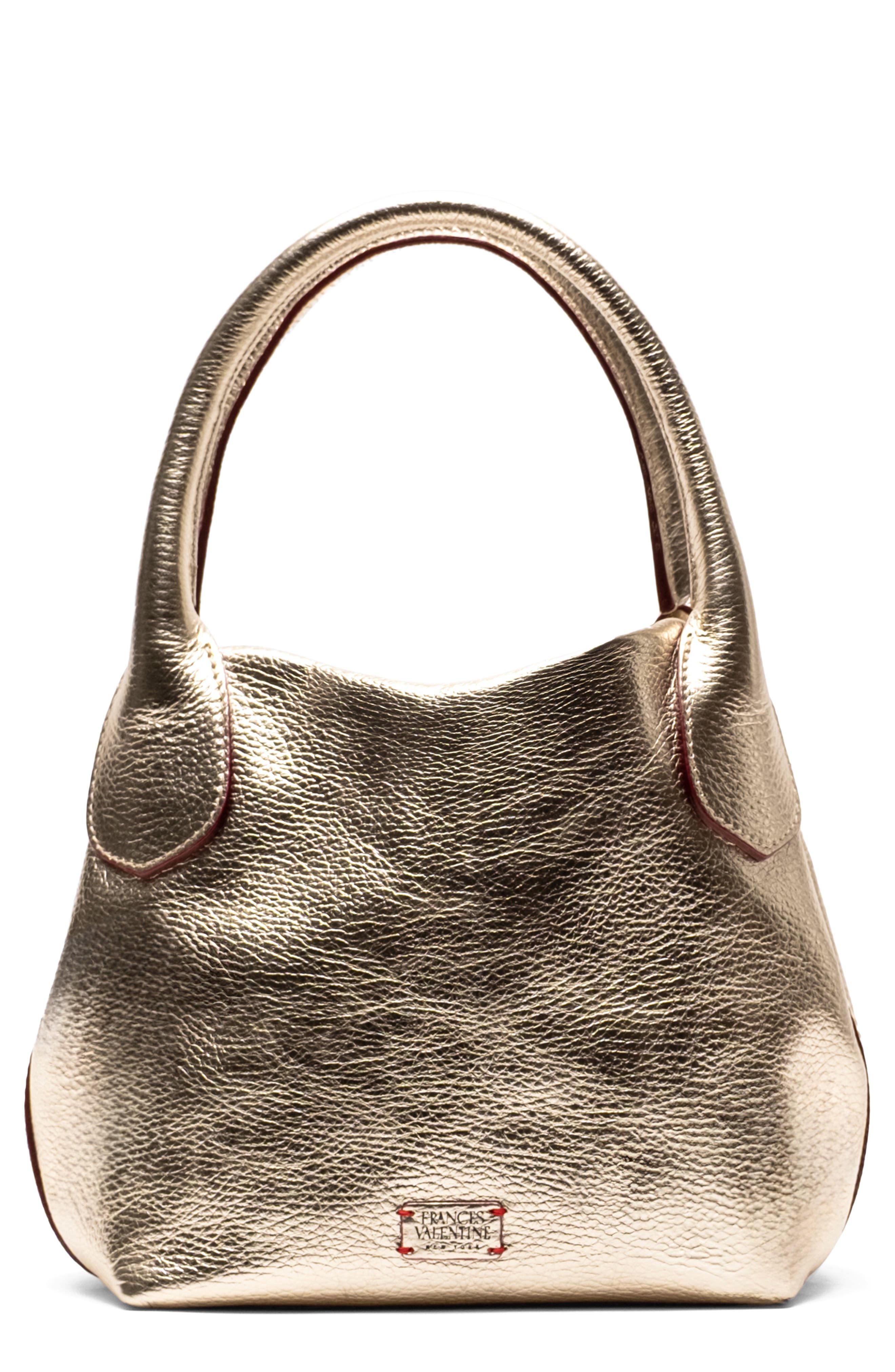 Sweet Pea Mini Metallic Leather Handbag, Main, color, GOLD