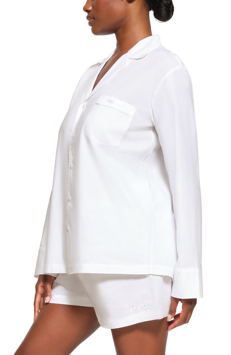 SKIMS Cotton Poplin Button-Up Sleep Top, Alternate, color, 