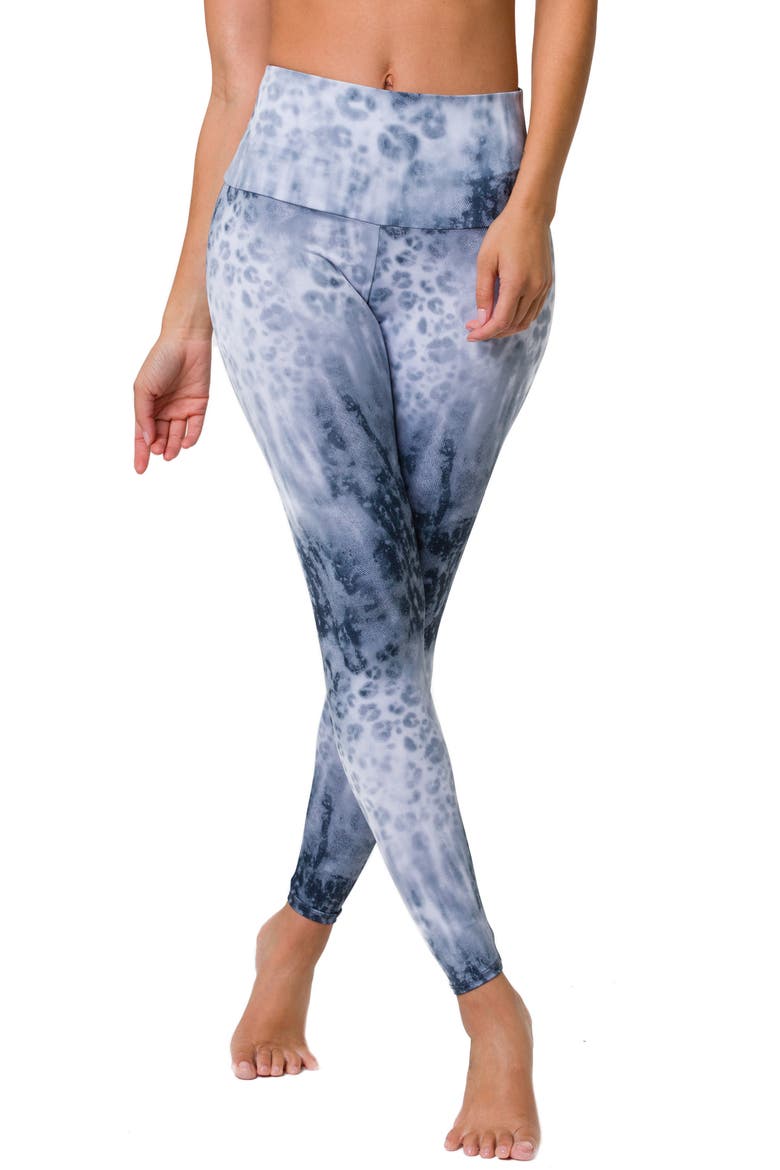 High Waist Print Leggings, Main, color, PREY