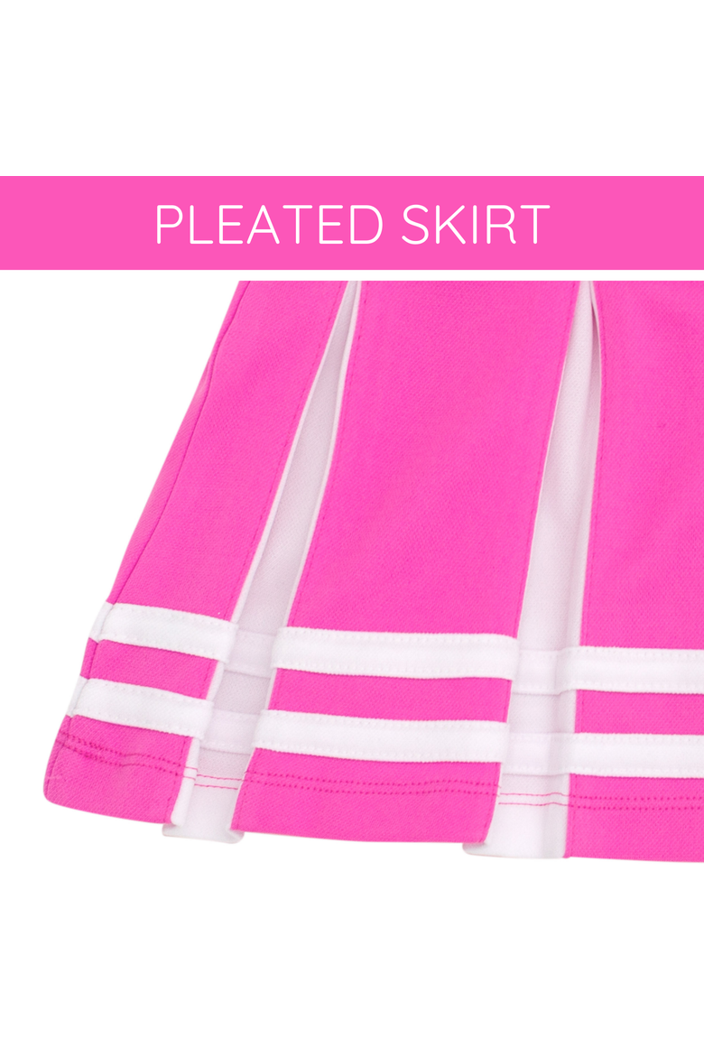 Cheerleader Dress and Headband Set, Alternate, color, Pink White