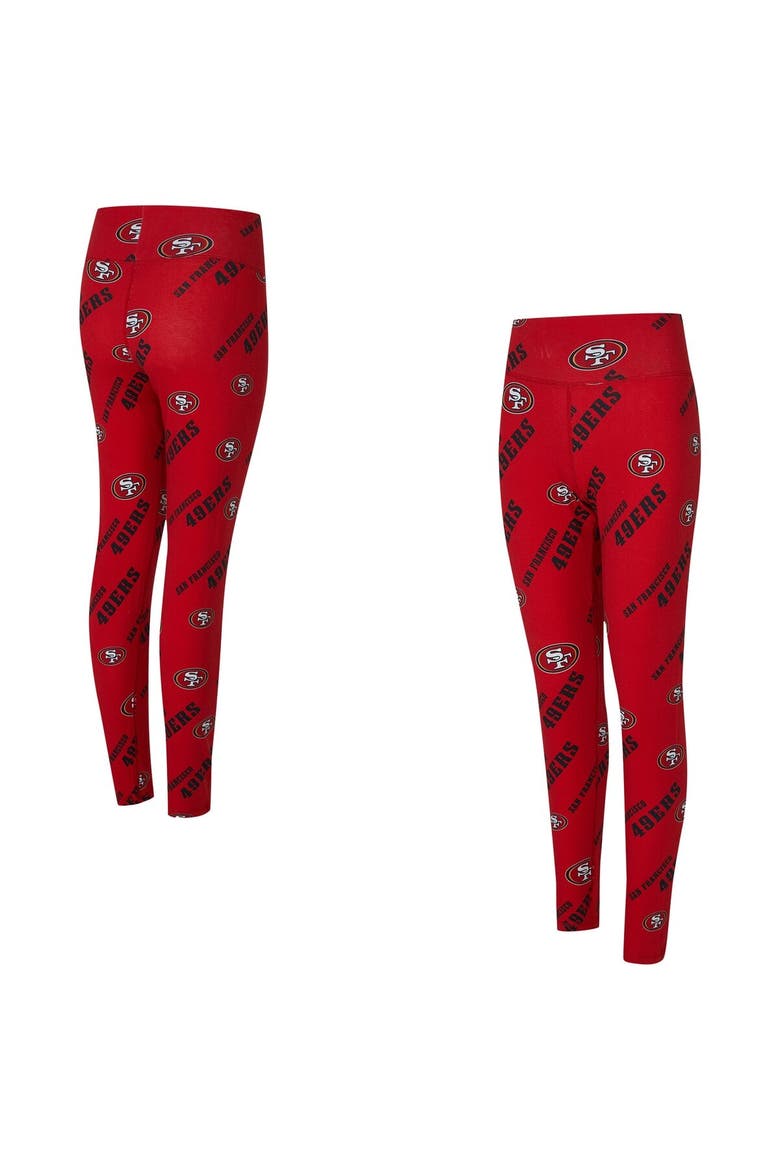 Women's Concepts Sport Scarlet San Francisco 49ers Mosaic Allover Print Leggings, Alternate, color, Scarlet