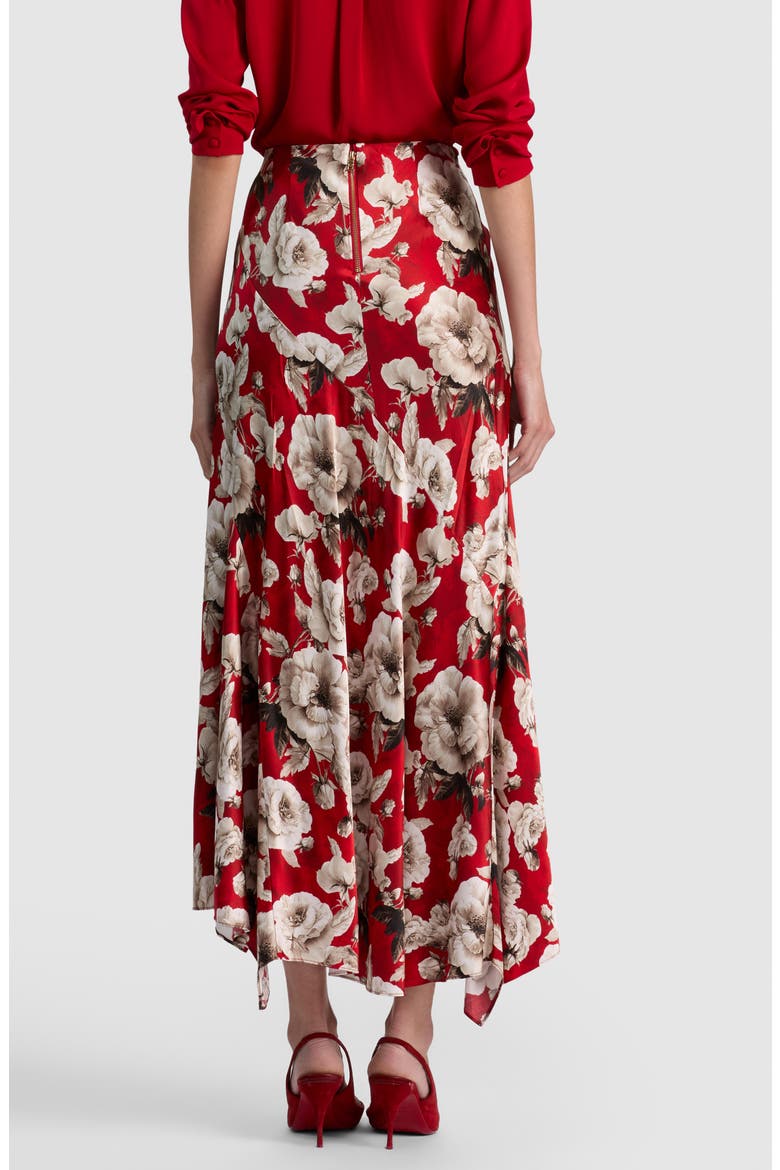 Rosa Asymmetrical Midi Skirt, Alternate, color, ROSE GARDEN SM HIBISCUS