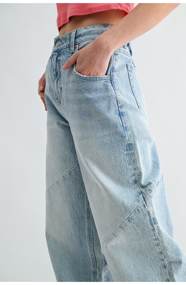 Jemina Denim The Arc Curve Pant, Alternate, color, Light Wash