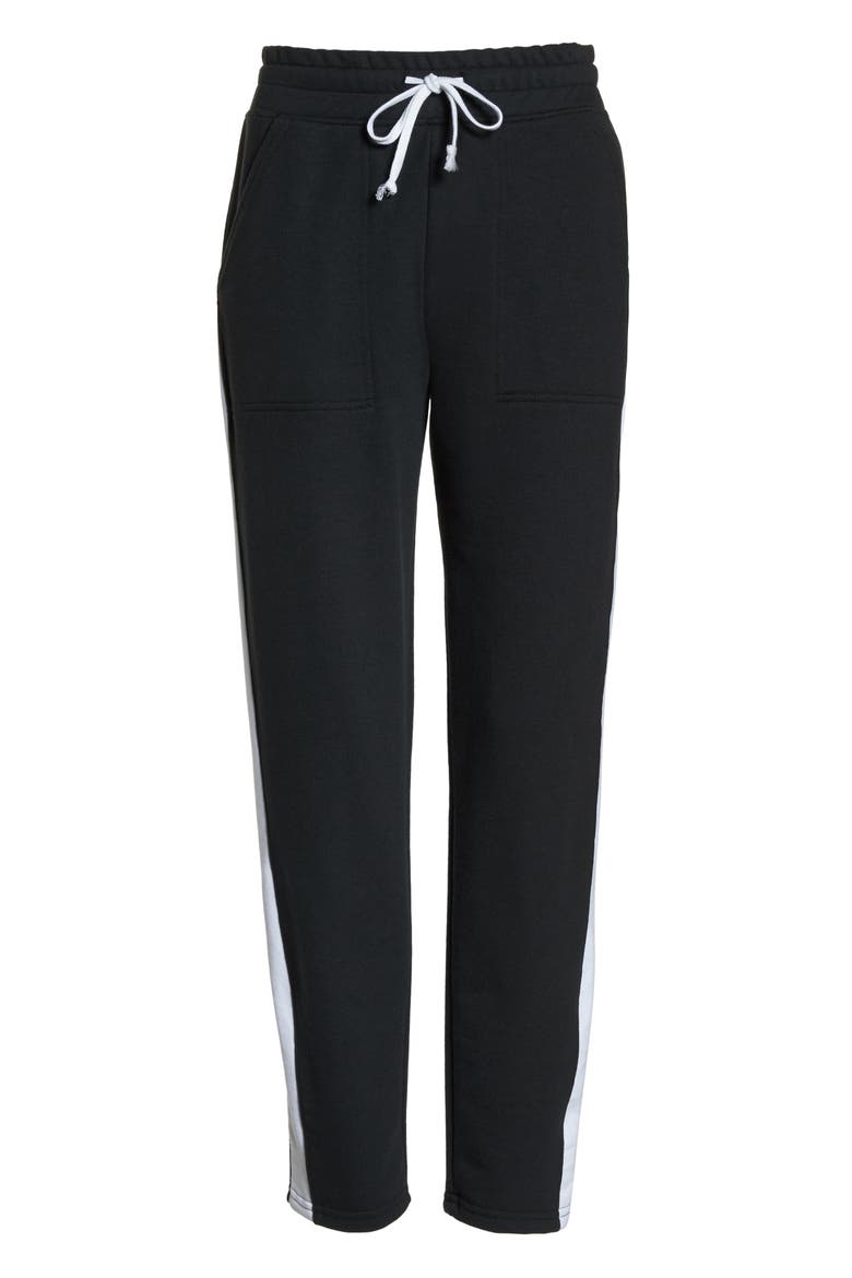 Stripe Track Pants, Alternate, color, BLACK/ WHITE
