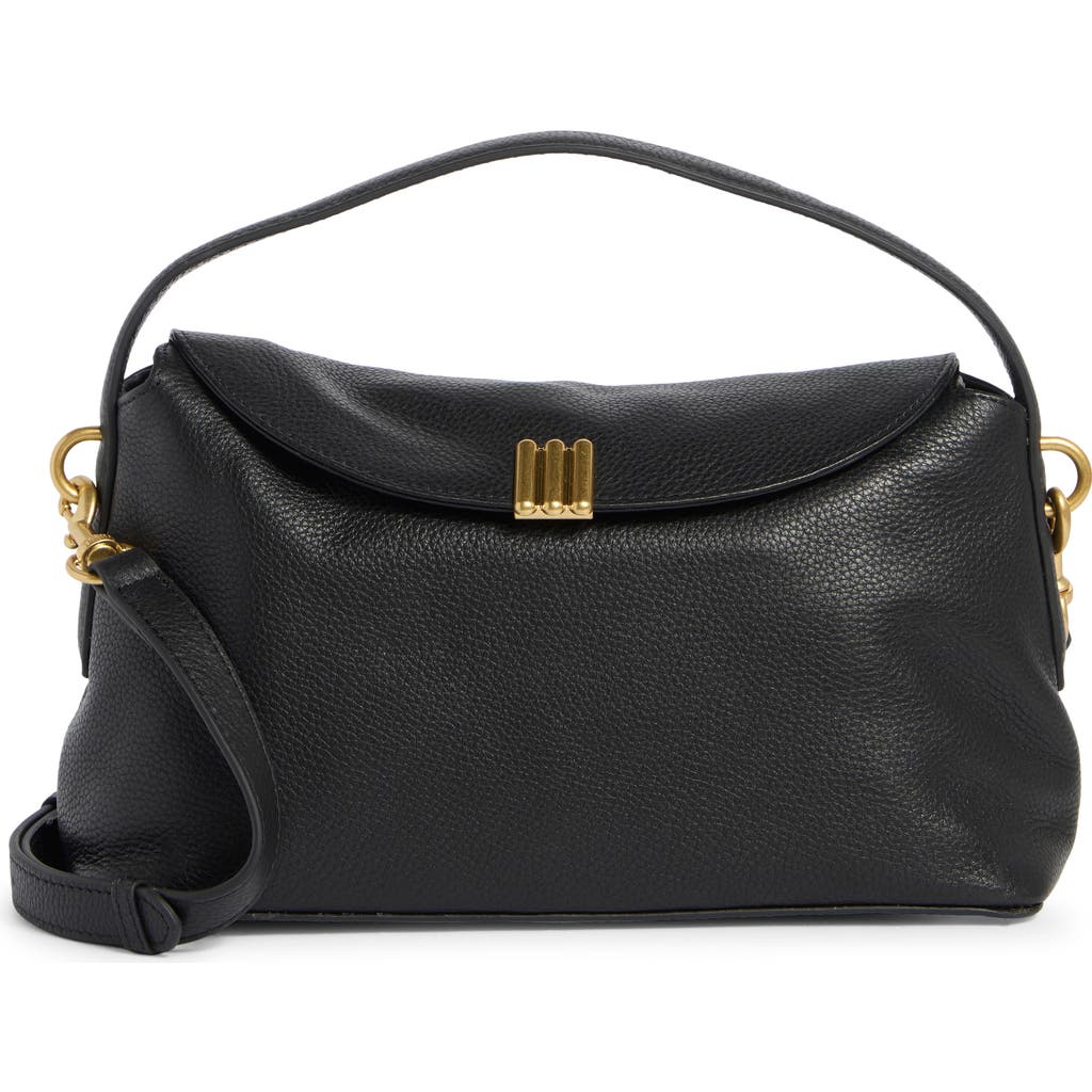 Vince Camuto Sheri Top Handle Leather Satchel In Black