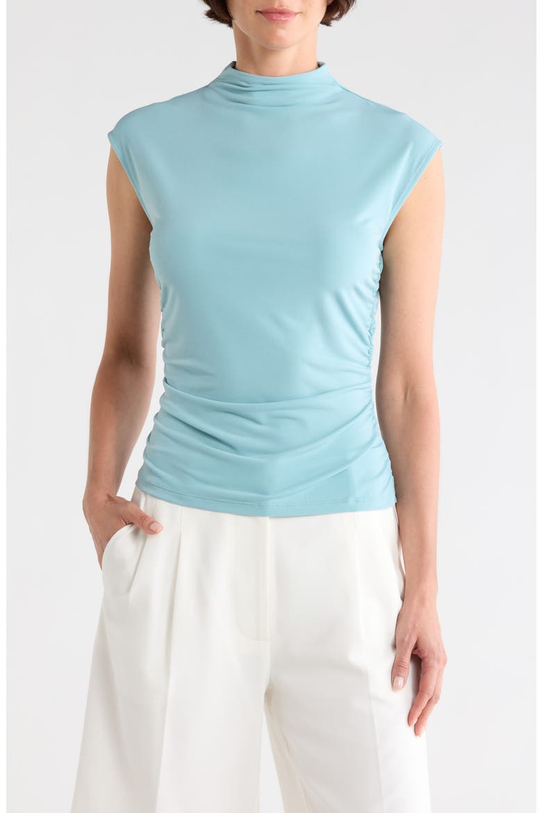 Funnel Neck Jersey Top, Main, color, CAMEO BLUE