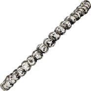 Jan Leslie 4mm Sterling Silver Lava Shape Bead Bracelet
