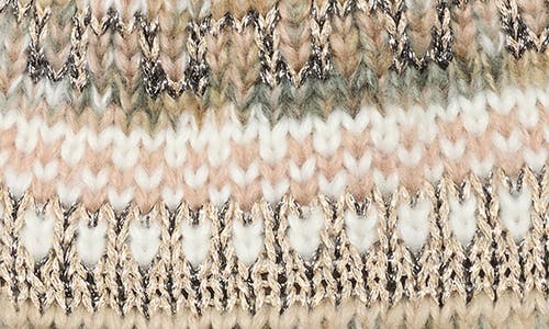 Ted Baker London Fair Isle Beanie With Faux Fur Pompom In Multi