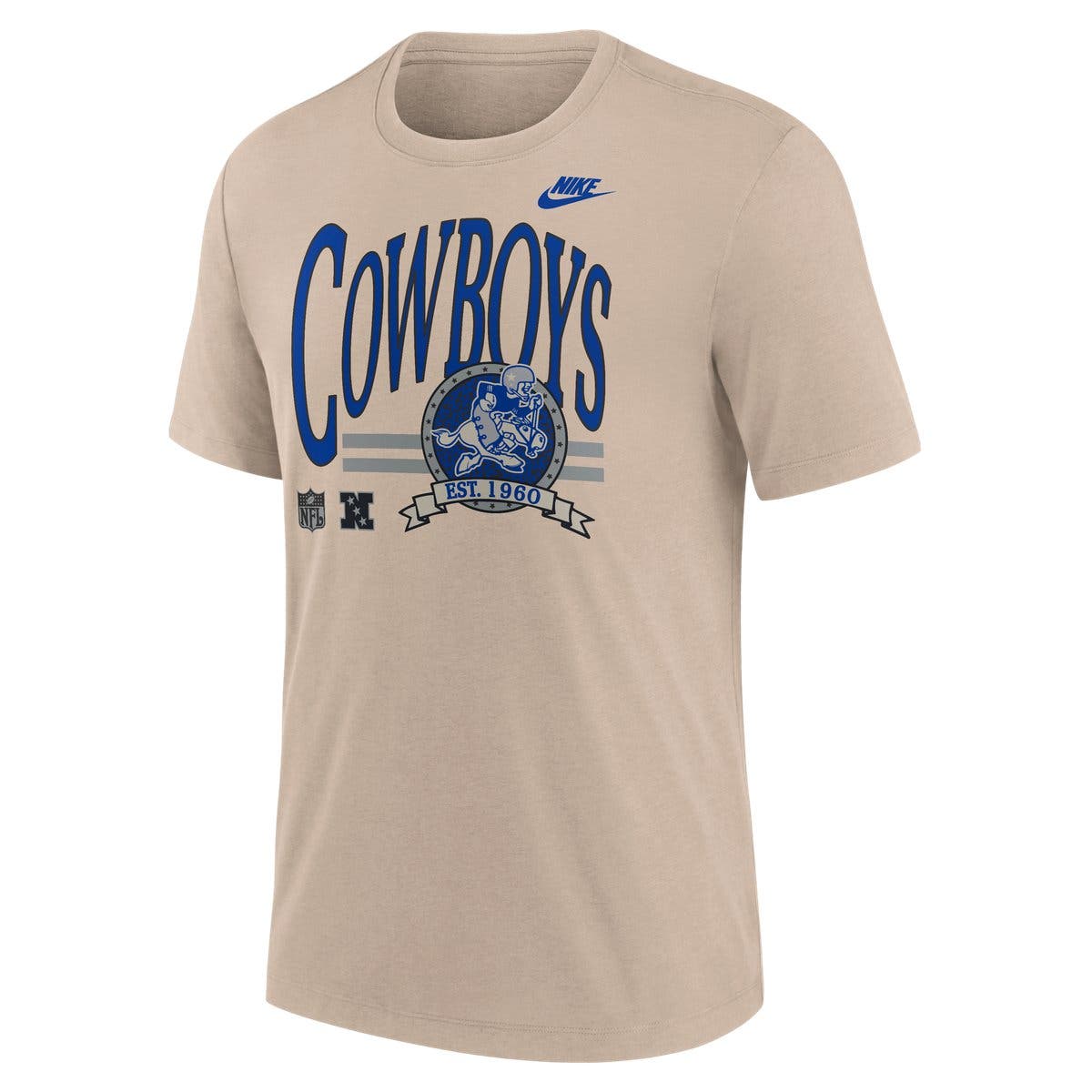 Nike Men's Nike Sand Dallas Cowboys Rewind Tri-Blend T-Shirt (Men ...