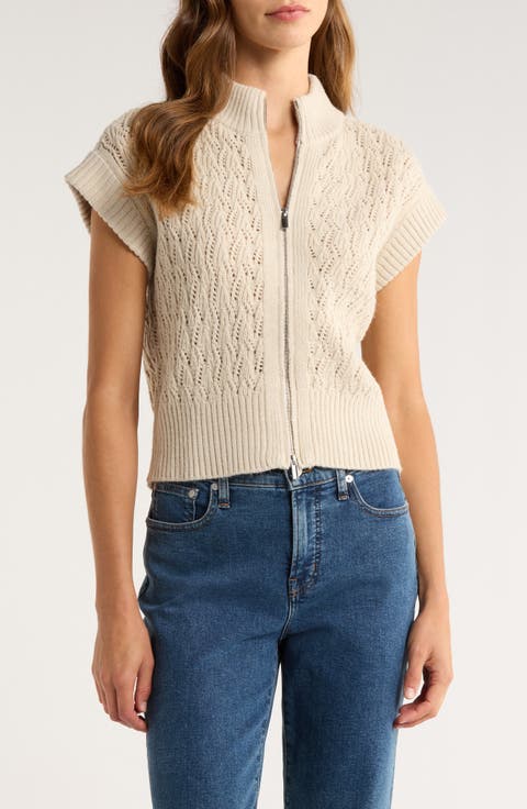 Pointelle Sweater Vest (Regular & Petite)