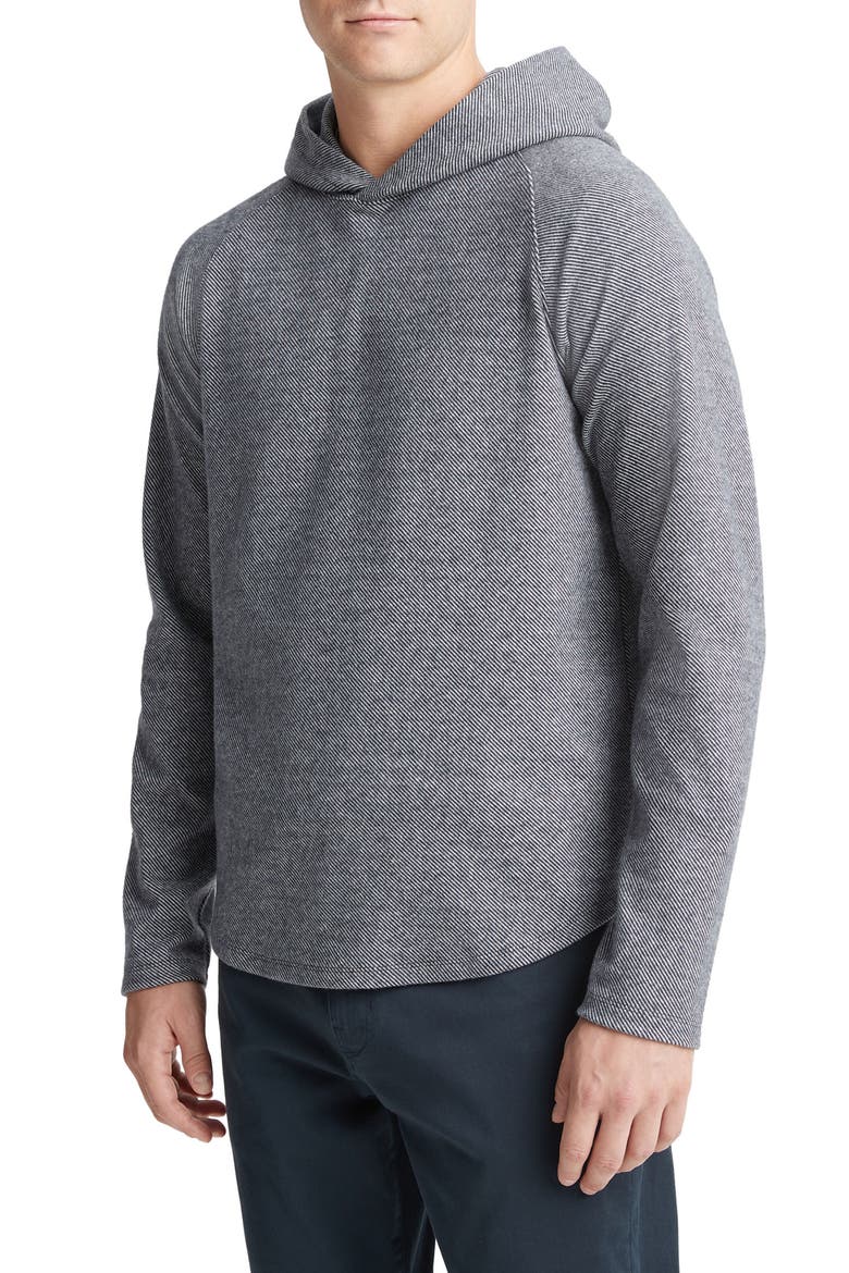 Broken Twill Hoodie, Main, color, COASTAL/ OFF WHITE