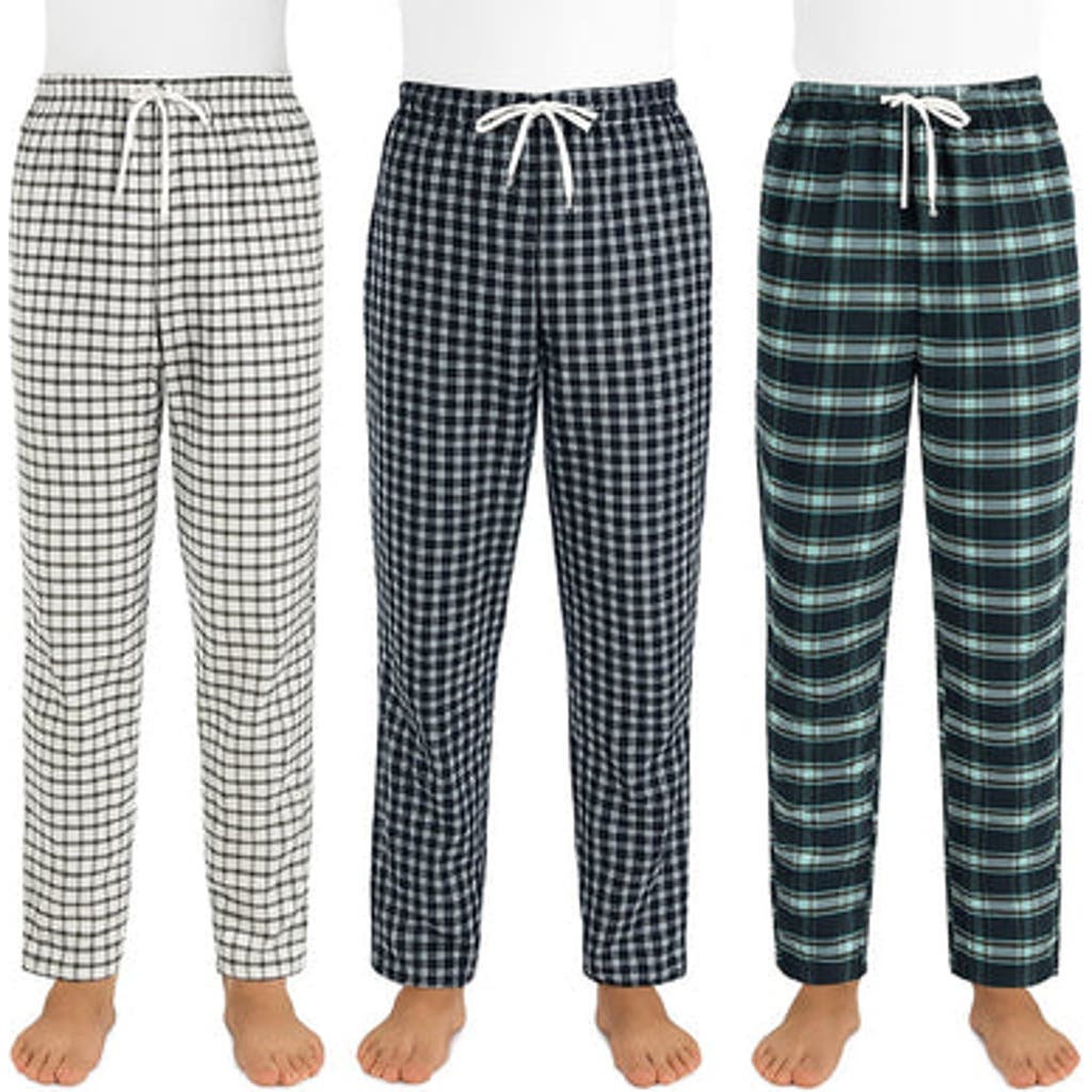BenBen 3 Pack Mens Flannel Pajamas Pants Ultra Soft in Black  product