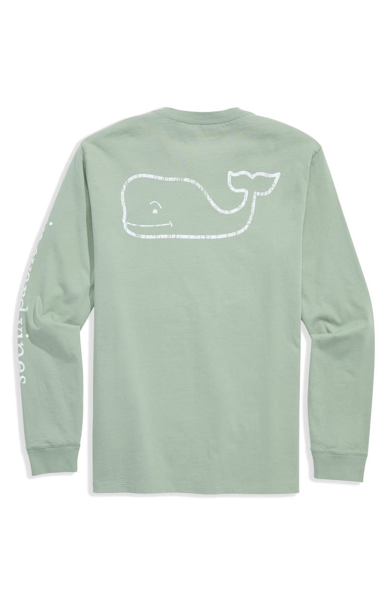 vineyard vines Vintage Whale Long Sleeve Cotton Graphic T-Shirt, Alternate, color, Dune Grass