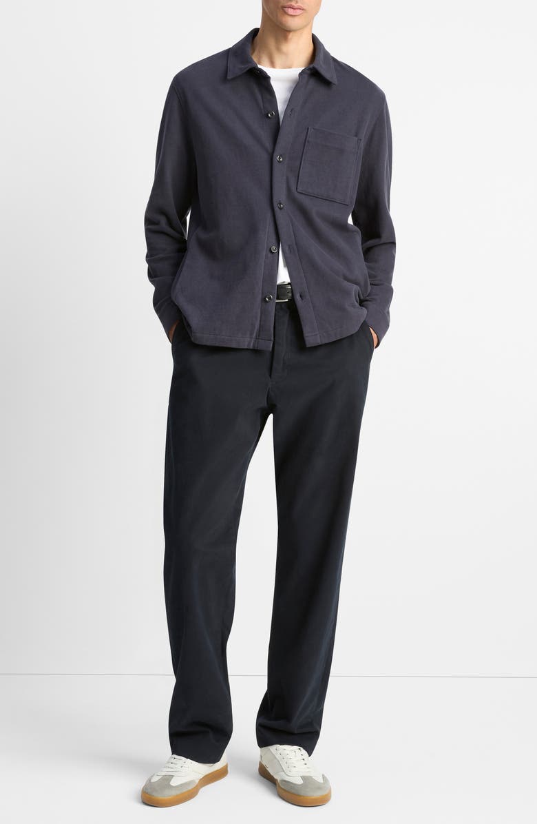 Vince Sueded Jersey Shirt Jacket, Alternate, color, Coastal Blue