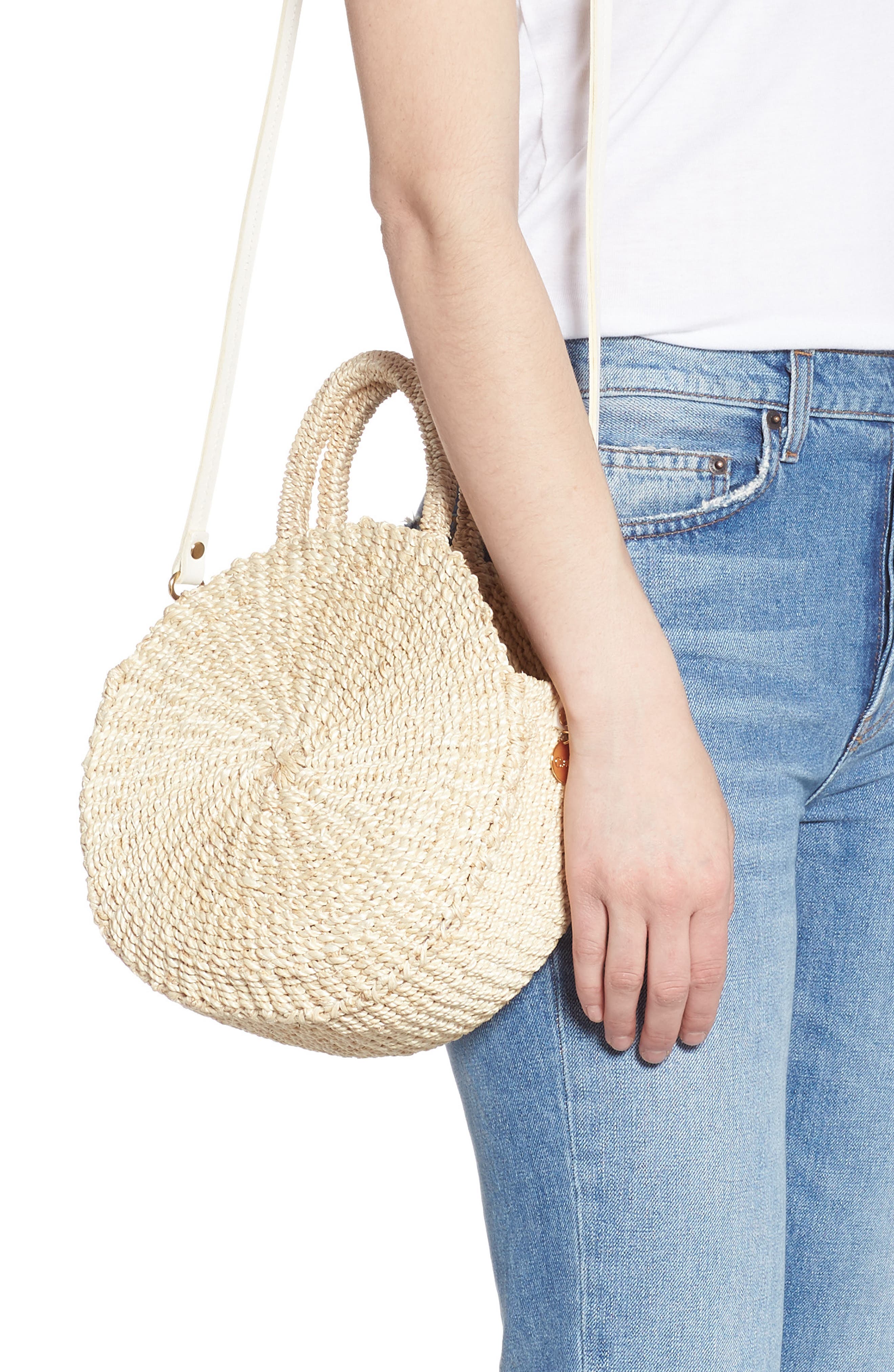 Clare V. Moyen Alice Woven Sisal Bag, Alternate, color, 