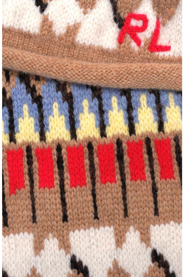 Chunky Skinny Fair Isle Wool & Cashmere Scarf, Alternate, color, CAMEL