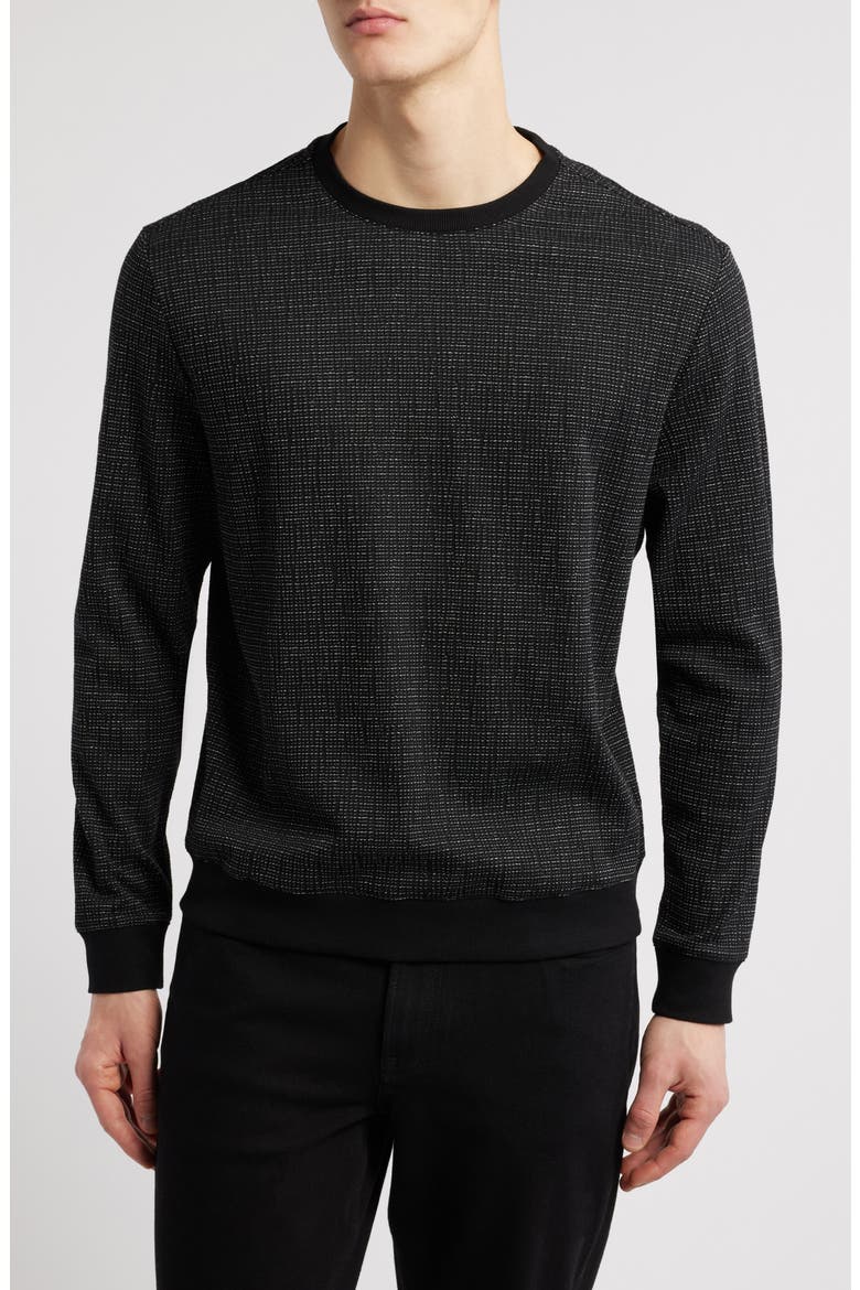 Mawson Crewneck Sweatshirt, Main, color, BLACK
