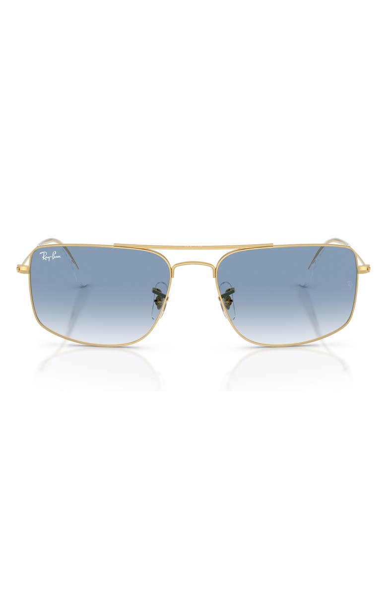 Ray-Ban 59MM EXPLORER 3 SQUARE, Main, color, Arista / Clear Gradient Blue