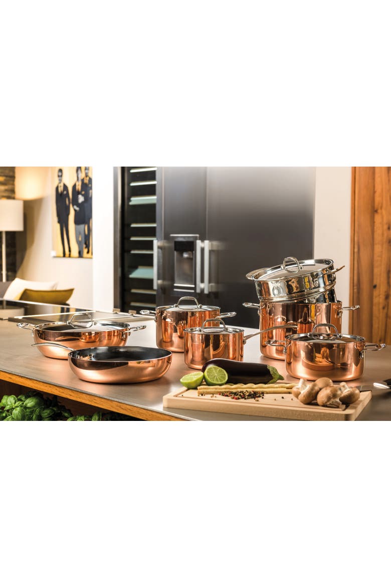Toscana Deep Pot with Lid, Alternate, color, Mettalic Auburn