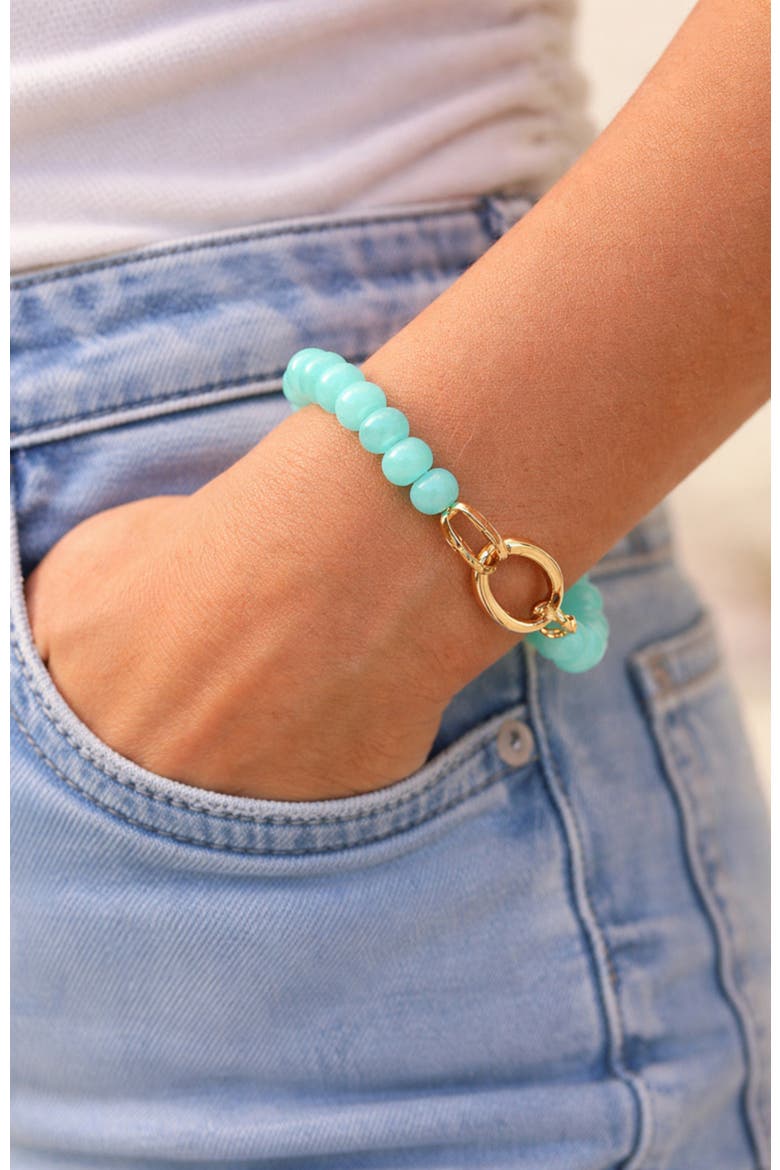 Crème de Menthe Bracelet, Alternate, color, Blue