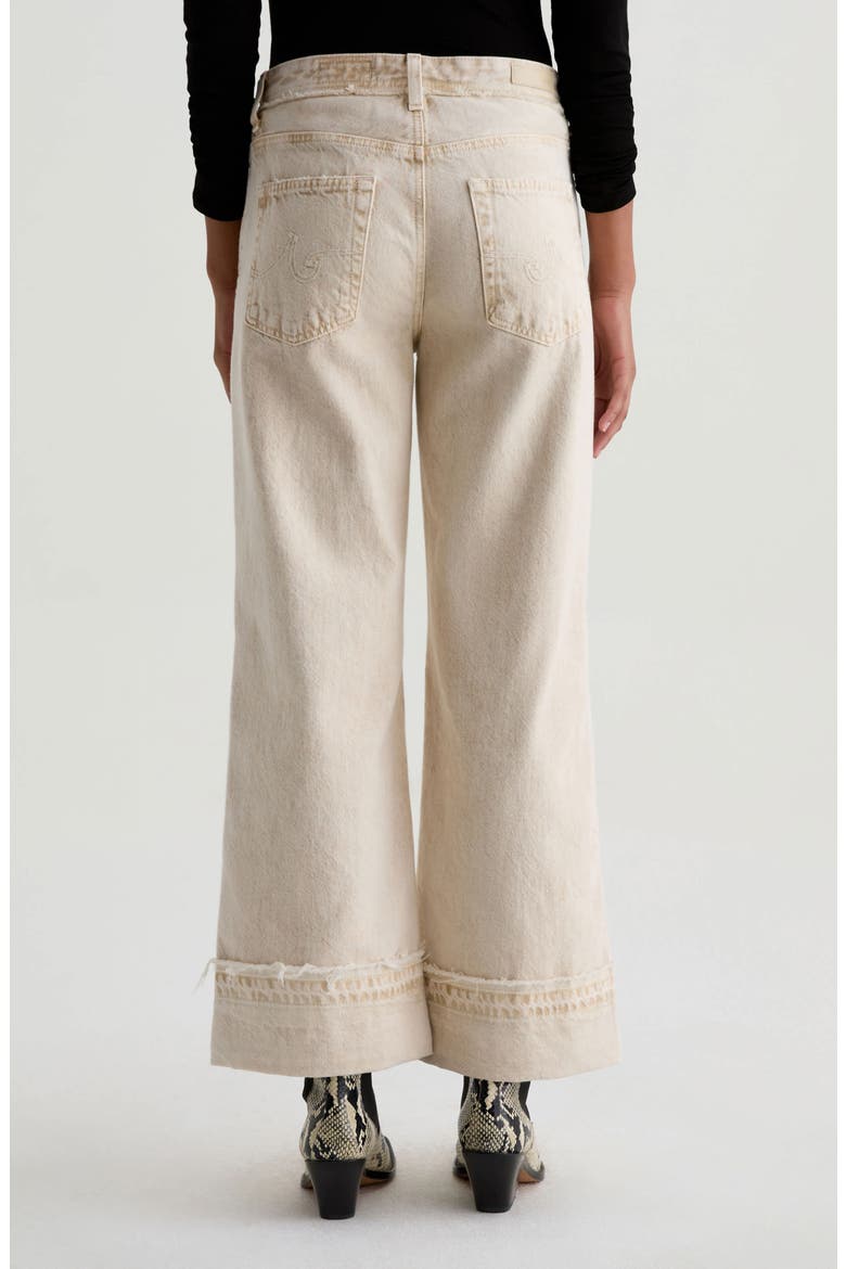 Saige Ankle Wide Leg Jeans, Alternate, color, SULFUR MELANGE CAMEL