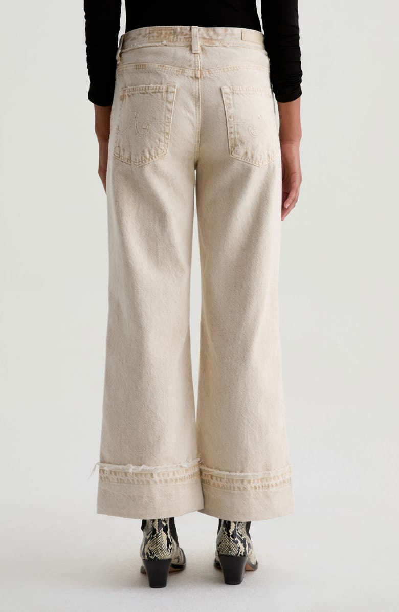 AG Saige Ankle Wide Leg Jeans, Alternate, color, Sulfur Melange Camel