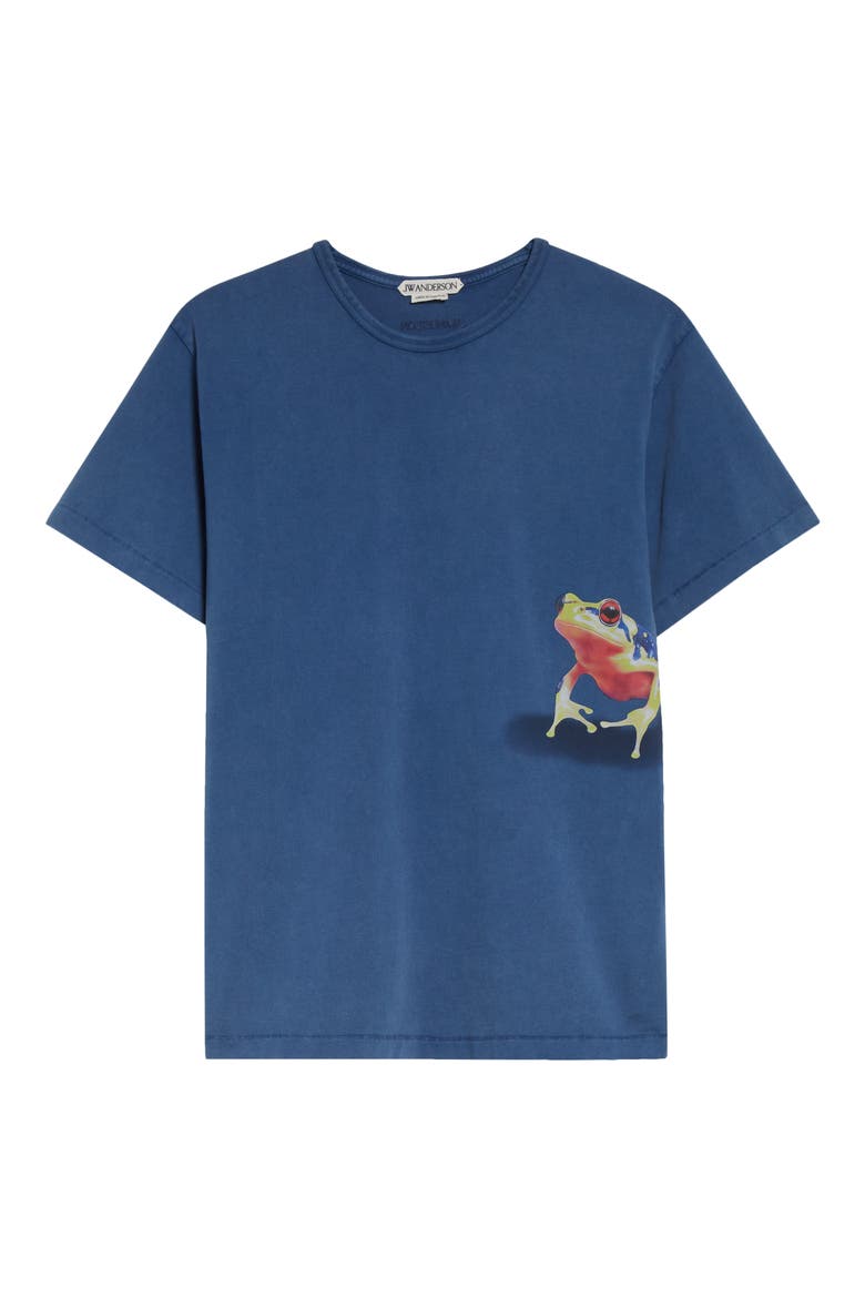 Peeking Frog Graphic T-Shirt, Alternate, color, MID BLUE