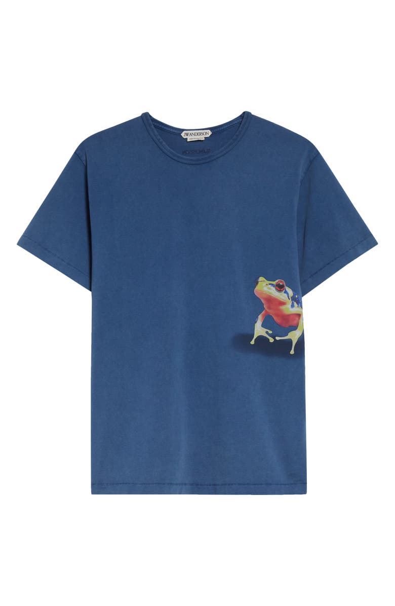 JW Anderson Peeking Frog Graphic T-Shirt, Main, color, Mid Blue
