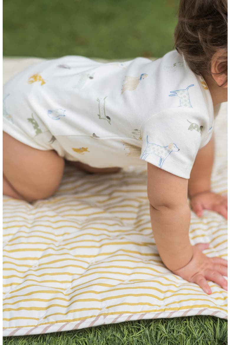 Dog Days Print Organic Cotton Bodysuit, Alternate, color, DOG DAYS