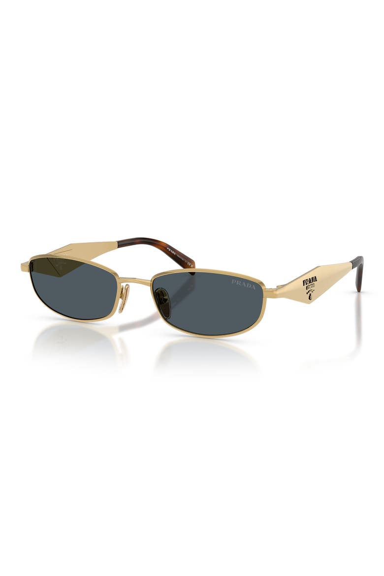 55mm Oval Sunglasses, Alternate, color, GOLD / DARK GREY
