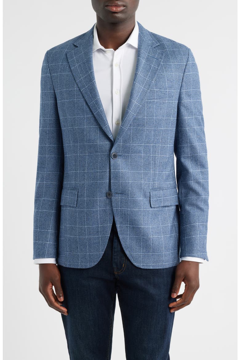 Hyperlight Soft Blue Glen Check Wool Sport Coat, Main, color, LIGHT BLUE