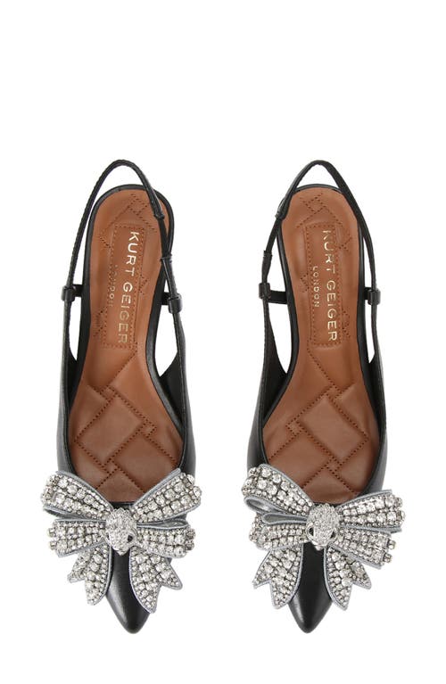 Kurt Geiger London Belgravia Bow Slingback Pointed Toe Pump In Black