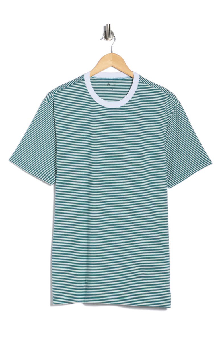 AG Bryce Crewneck Stretch Cotton T-Shirt, Main, color, Ocean Stone/Ivory Dust