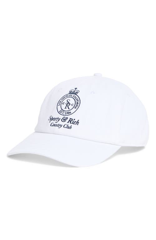 Sporty And Rich Sporty & Rich Crown Country Club Baseball Cap In White