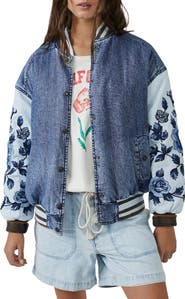 Free People Team Spirit Denim Jacket